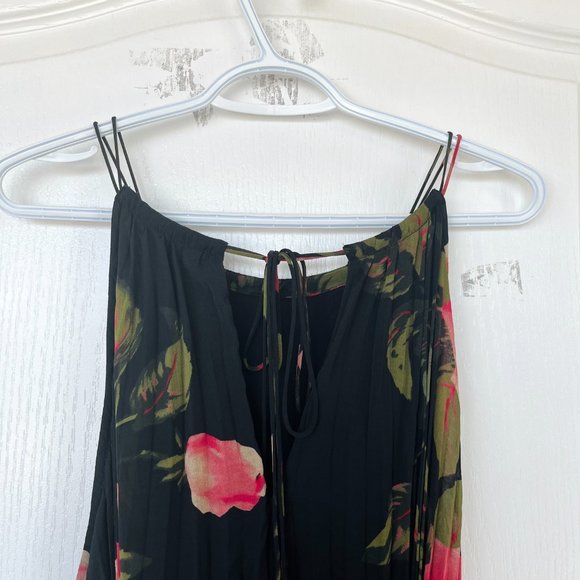 Anthropologie Emeline Pleated Midi Dress Floral Flowy Wedding Guest Dress, XL - Picture 3 of 7